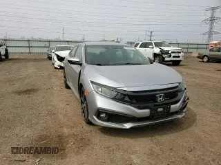 2019 Honda Civic Sport with VIN 2HGFC2F8XKH517042, listed as a Copart auction lot 51226175 with 45,419 mi miles and Salvage Title. Bid and sale history available at DreamBid. Image 10.