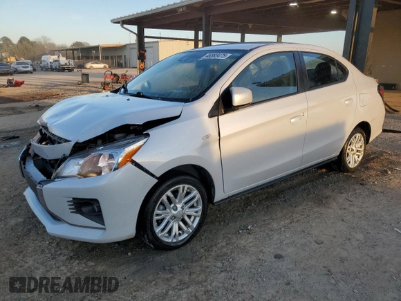 2023 Mitsubishi Mirage ES z VIN ML32FUFJ3PHF05224, wystawiony jako Copart lot #46583475 z przebiegiem 25 570 mil mil oraz Szkoda całkowita • Salvage title. Historia ofert i sprzedaży dostępna na DreamBid. Obrazek 1.