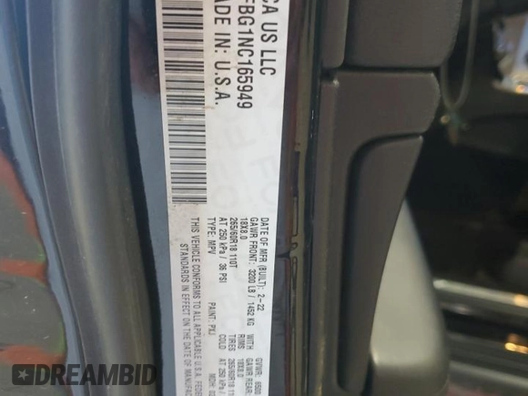 2022 Jeep Grand Cherokee Limited z VIN 1C4RJFBG1NC165949, wystawiony jako Copart lot #51510385 z przebiegiem 25 727 mil mil oraz Szkoda całkowita • Salvage title. Historia ofert i sprzedaży dostępna na DreamBid. Obrazek 14.