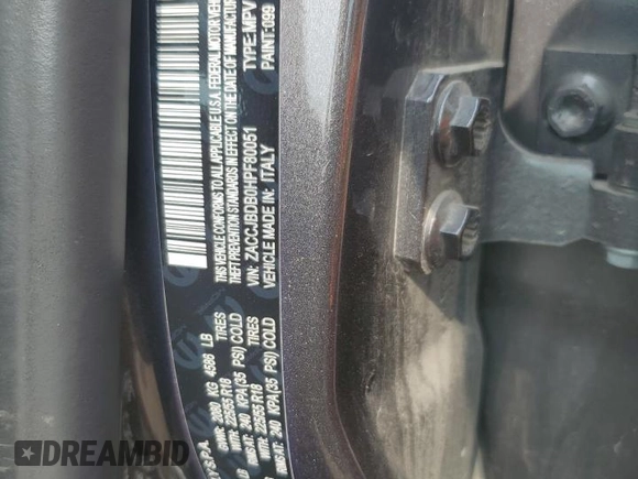 2017 Jeep Renegade Limited z VIN ZACCJBDB0HPF80051, wystawiony jako Copart lot #59008765 z przebiegiem 32 376 mil mil oraz Szkoda całkowita • Salvage title. Historia ofert i sprzedaży dostępna na DreamBid. Obrazek 12.