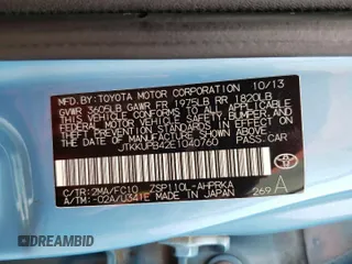 2014 Scion xD with VIN JTKKUPB42E1040760, listed as a Copart auction lot 58491925 with 174,777 mi miles and Salvage title. Bid and sale history available at DreamBid. Image 12.