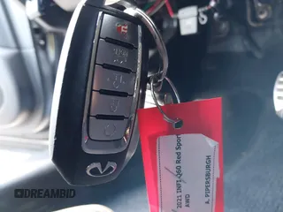 2021 Infiniti Q60 Red Sport 400 with VIN JN1FV7LLXMM560314, listed as a IAAI auction lot 41930067 with 47,818 mi miles and . Bid and sale history available at DreamBid. Image 11.