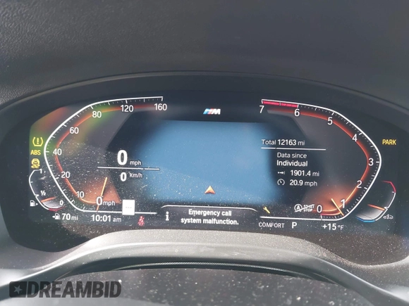 2022 BMW X3 xDrive30i with VIN 5UX53DP0XN9K46338, listed as a IAAI auction lot 41590856 with 12,163 mi miles and . Bid and sale history available at DreamBid. Image 7.