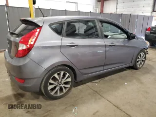 2016 Hyundai Accent Sport with VIN KMHCU5AE7GU272021, listed as a Copart auction lot 65738234 with 125,465 mi miles and Salvage Title. Bid and sale history available at carsss.com. Image 3.