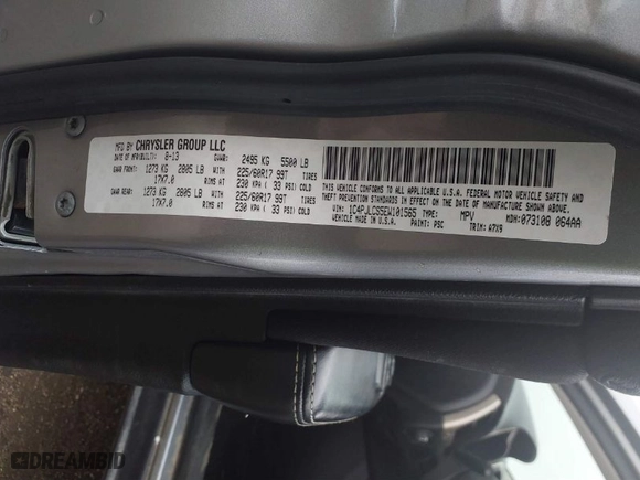 2014 Jeep Cherokee Latitude with VIN 1C4PJLCS5EW101565, listed as a IAAI auction lot 40845256 with 122,969 mi miles. Bid and sale history available at carsss.com. Image 9.