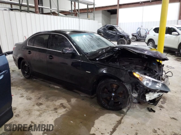 2007 BMW 5 Series 530i with VIN WBANE73517CM49989, listed as a Copart auction lot 88789365 with Not Provided miles and Non Repairable. Bid and sale history available at DreamBid. Image 4.