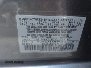 2015 Nissan Sentra SV with VIN 3N1AB7AP0FY226480, listed as a IAAI auction lot 41678845 with 137,833 mi miles and . Bid and sale history available at DreamBid. Image 9.