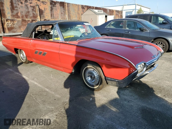 1963 Ford Thunderbird with VIN 3Y85Z160368, listed as a Copart auction lot 83225364 with 55,584 mi miles and Clean Title. Bid and sale history available at DreamBid. Image 4.