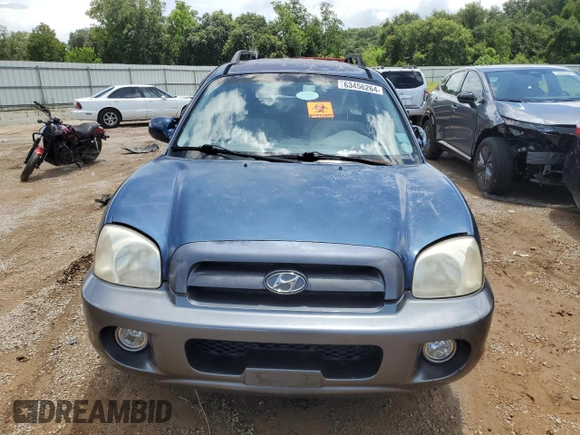 2006 Hyundai Santa Fe GLS with VIN KM8SC13D86U091830, listed as a Copart auction lot 63456264 with 85,672 mi miles and Salvage Title. Bid and sale history available at carsss.com. Image 5.