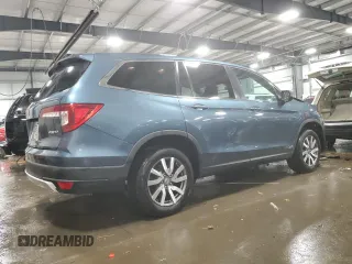 2021 Honda Pilot EX-L with VIN 5FNYF6H53MB095651, listed as a Copart auction lot 43171055 with 35,869 mi miles and Salvage Title. Bid and sale history available at DreamBid. Image 3.