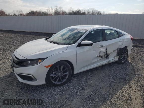 2020 Honda Civic Sedan EX-L with VIN 19XFC1F75LE023233, listed as a Copart auction lot 50486045 with 8,669 mi miles and Salvage Title. Bid and sale history available at carsss.com. Image 1.