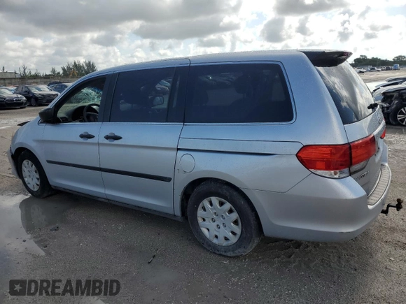 2010 Honda Odyssey LX with VIN 5FNRL3H28AB083511, listed as a Copart auction lot 55704745 with 81,218 mi miles and Salvage title. Bid and sale history available at DreamBid. Image 2.