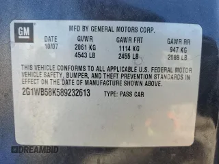 2008 Chevrolet Impala LS with VIN 2G1WB58K589232613, listed as a Copart auction lot 51530135 with 248,395 mi miles and Non Repairable. Bid and sale history available at DreamBid. Image 12.