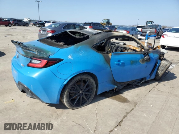 2023 Toyota GR86 Premium with VIN JF1ZNBF13P8752376, listed as a Copart auction lot 44191635 with Not Provided miles and Non Repairable. Bid and sale history available at carsss.com. Image 3.