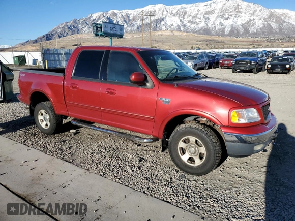 2002 Ford F-150 XLT with VIN 1FTRW08L02KB81578, listed as a Copart auction lot 47069215 with 201,148 mi miles and Salvage Title. Bid and sale history available at carsss.com. Image 4.