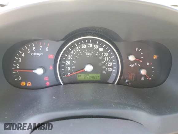 2008 Kia Sedona EX with VIN KNDMB233386223445, listed as a Copart auction lot 73741674 with 249,459 mi miles and Salvage Title. Bid and sale history available at carsss.com. Image 9.