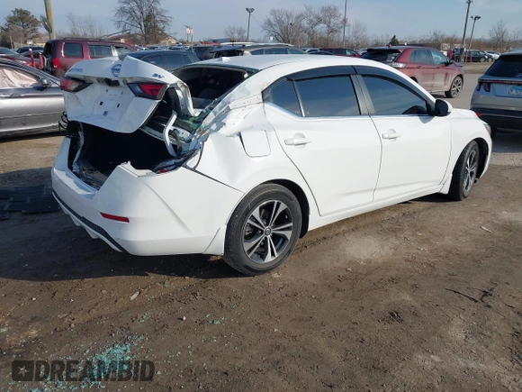 2020 Nissan Sentra SV with VIN 3N1AB8CV0LY285655, listed as a IAAI auction lot 41717955 with Not Provided miles. Bid and sale history available at carsss.com. Image 4.