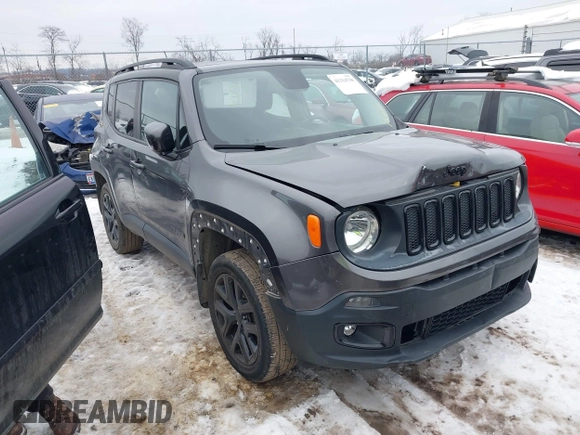 2016 Jeep Renegade Latitude with VIN ZACCJBBT7GPD59282, listed as a IAAI auction lot 41314758 with 137,369 mi miles. Bid and sale history available at carsss.com. Image 1.