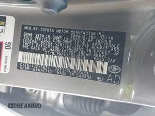 2018 Toyota Corolla L с VIN 2T1BURHEXJC083073, выставлен на аукционе IAAI как лот 41034682 с пробегом 28 730 миль миль и . История ставок и продаж доступна на DreamBid. Изображение 9.