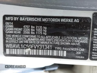 2015 BMW X1 xDrive28i with VIN WBAVL1C50FVY31341, listed as a IAAI auction lot 42048460 with 1 mi miles. Bid and sale history available at carsss.com. Image 9.