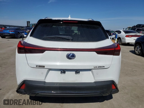 2021 Lexus UX with VIN JTHR9JBH8M2051017, listed as a Copart auction lot 44913275 with 0 mi miles and Salvage Title. Bid and sale history available at carsss.com. Image 6.