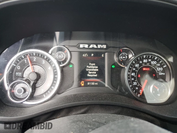 2019 Ram 2500 Big Horn with VIN 3C6UR5DJ0KG514296, listed as a Copart auction lot 42003195 with 81,130 mi miles and Salvage Title. Bid and sale history available at carsss.com. Image 9.