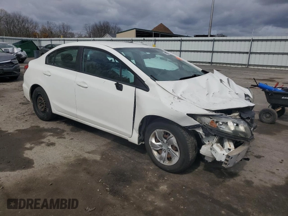 2014 Honda Civic Sedan LX with VIN 2HGFB2F52EH514682, listed as a Copart auction lot 50954965 with 134,401 mi miles and Salvage Title. Bid and sale history available at carsss.com. Image 4.