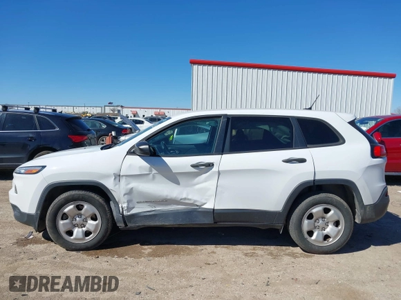 2017 Jeep Cherokee Sport with VIN 1C4PJLAB7HW654385, listed as a IAAI auction lot 41722028 with 91,033 mi miles. Bid and sale history available at carsss.com. Image 14.