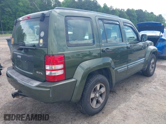2008 Jeep Liberty Sport with VIN 1J8GN28K08W202274, listed as a IAAI auction lot 42186343 with 95,446 mi miles. Bid and sale history available at carsss.com. Image 4.