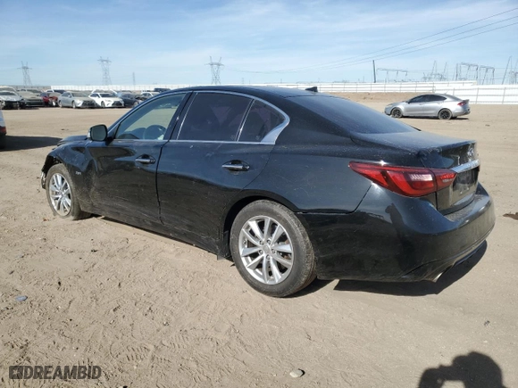 2018 Infiniti Q50 2.0t PURE with VIN JN1CV7AP4JM240457, listed as a Copart auction lot 81520334 with 154,438 mi miles and Salvage Title. Bid and sale history available at carsss.com. Image 2.