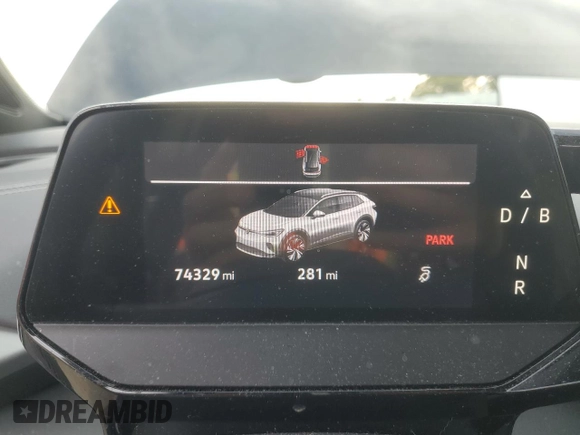 2023 Volkswagen ID.4 Pro with VIN 1V2VMPE80PC028390, listed as a Copart auction lot 48566185 with 74,329 mi miles and Salvage Title. Bid and sale history available at DreamBid. Image 9.