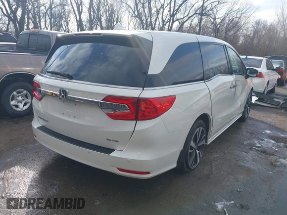 2019 Honda Odyssey Elite with VIN 5FNRL6H93KB117922, listed as a IAAI auction lot 41582622 with 25,327 mi miles and . Bid and sale history available at DreamBid. Image 4.