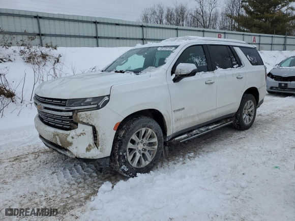 2023 Chevrolet Tahoe Premier with VIN 1GNSKSKD8PR246175, listed as a Copart auction lot 45725735 with 54,988 mi miles and Clean Title. Bid and sale history available at carsss.com. Image 1.