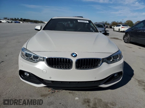 2017 BMW 4 Series 430i xDrive with VIN WBA4R9C5XHK680599, listed as a Copart auction lot 76294074 with Not Provided miles and Salvage Title. Bid and sale history available at DreamBid. Image 5.