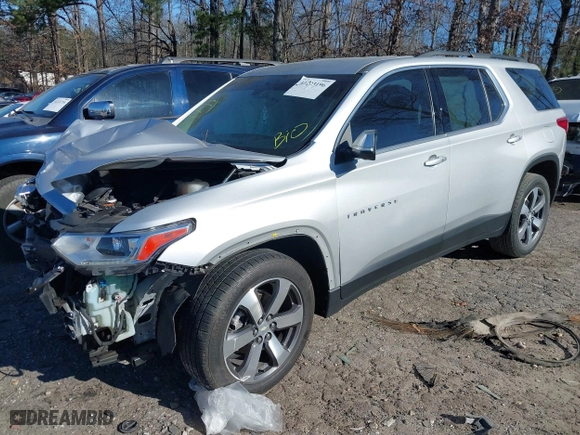 2021 Chevrolet Traverse LT Leather with VIN 1GNERHKW9MJ154256, listed as a IAAI auction lot 41223196 with 79,346 mi miles. Bid and sale history available at carsss.com. Image 2.