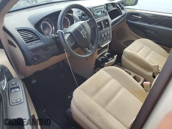 2015 Dodge Grand Caravan SE with VIN 2C4RDGBGXFR613918, listed as a Copart auction lot 75124864 with 27,822 mi miles and Salvage Title. Bid and sale history available at DreamBid. Image 8.