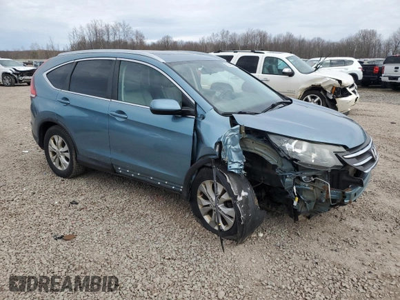 2014 Honda CR-V EX-L with VIN 2HKRM4H75EH665118, listed as a Copart auction lot 52490395 with 0 mi miles and Salvage Title. Bid and sale history available at carsss.com. Image 4.