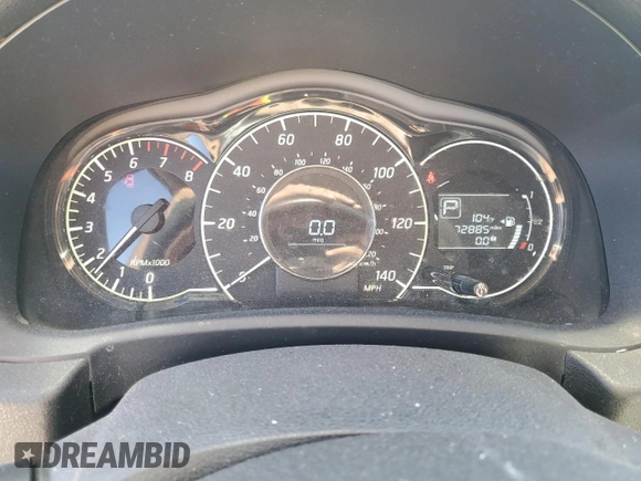 2015 Nissan Note S Plus with VIN 3N1CE2CP1FL371993, listed as a Copart auction lot 57518865 with 72,885 mi miles and Salvage title. Bid and sale history available at DreamBid. Image 9.