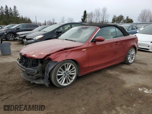 2009 BMW 1 Series 128i with VIN WBAUL73569VJ76363, listed as a Copart auction lot 52380635 with 210,519 mi miles and Salvage Title. Bid and sale history available at DreamBid. Image 1.