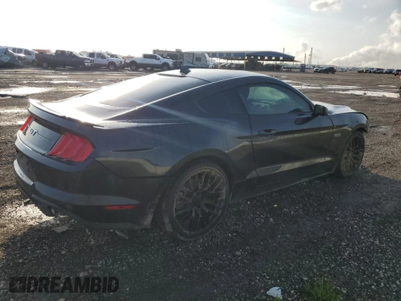 2022 Ford Mustang GT with VIN 1FA6P8CF9N5145476, listed as a Copart auction lot 56279635 with 32,696 mi miles and Salvage title. Bid and sale history available at DreamBid. Image 3.