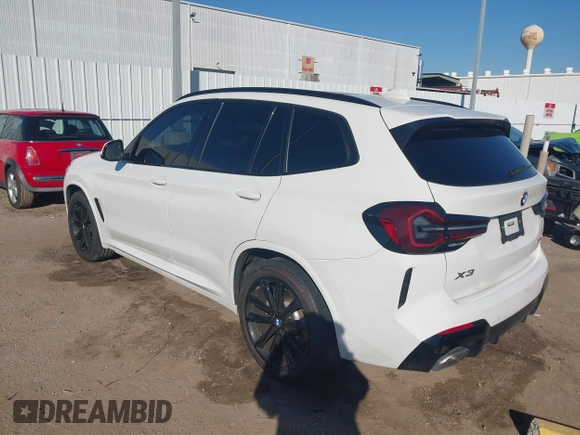 2022 BMW X3 sDrive30i with VIN 5UX43DP02N9K59337, listed as a IAAI auction lot 41411179 with 24,541 mi miles and . Bid and sale history available at DreamBid. Image 3.