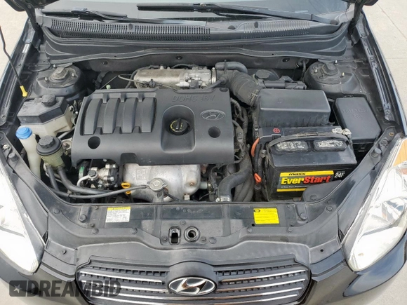 2008 Hyundai Accent GLS with VIN KMHCN46C38U267446, listed as a Copart auction lot 48817745 with 131,296 mi miles and Salvage Title. Bid and sale history available at carsss.com. Image 11.