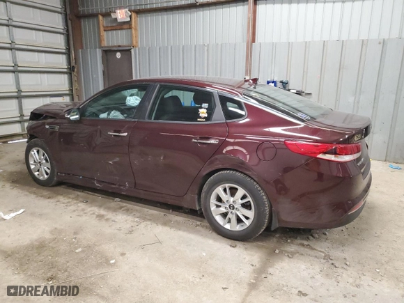 2018 Kia Optima LX with VIN 5XXGT4L31JG195657, listed as a Copart auction lot 44023745 with 26,230 mi miles and Salvage Title. Bid and sale history available at carsss.com. Image 2.