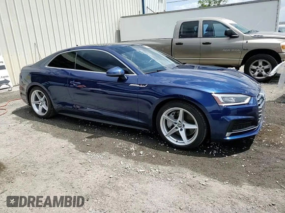 2018 Audi A5 Premium Plus with VIN WAUTNAF5XJA135051, listed as a Copart auction lot 55490655 with 28,152 mi miles and Salvage Title. Bid and sale history available at DreamBid. Image 13.