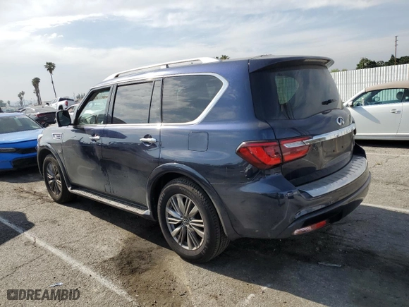 2018 Infiniti QX80 with VIN JN8AZ2NF3J9660604, listed as a Copart auction lot 52413665 with 0 mi miles and Salvage Title. Bid and sale history available at carsss.com. Image 2.