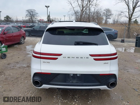 2023 Genesis GV70 2.5T with VIN KMUMADTB1PU089807, listed as a IAAI auction lot 41954282 with 93,396 mi miles and . Bid and sale history available at DreamBid. Image 16.