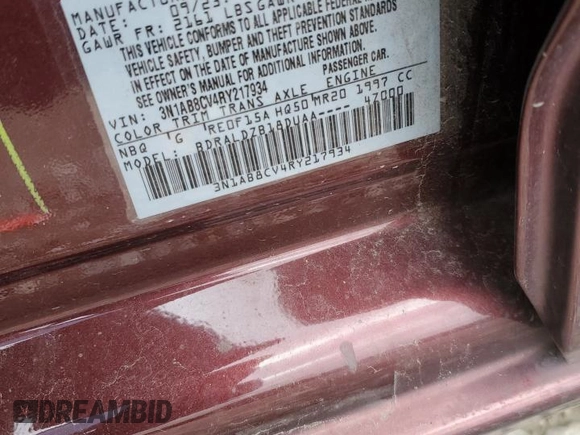 2024 Nissan Sentra SV with VIN 3N1AB8CV4RY217934, listed as a Copart auction lot 47854865 with 67,149 mi miles and Salvage Title. Bid and sale history available at carsss.com. Image 12.