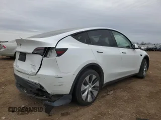 2023 Tesla Model Y Long Range with VIN 7SAYGDEEXPF839677, listed as a Copart auction lot 50845175 with 36,661 mi miles and Salvage Title. Bid and sale history available at DreamBid. Image 3.