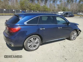 2018 Acura MDX w/Technology Pkg with VIN 5J8YD4H51JL003134, listed as a Copart auction lot 50912905 with 63,203 mi miles and Salvage Title. Bid and sale history available at carsss.com. Image 3.