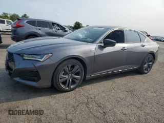 2022 Acura TLX w/A-Spec Package with VIN 19UUB5F50NA001566, listed as a Copart auction lot 59102585 with 24,218 mi miles and Salvage title. Bid and sale history available at DreamBid. Image 1.
